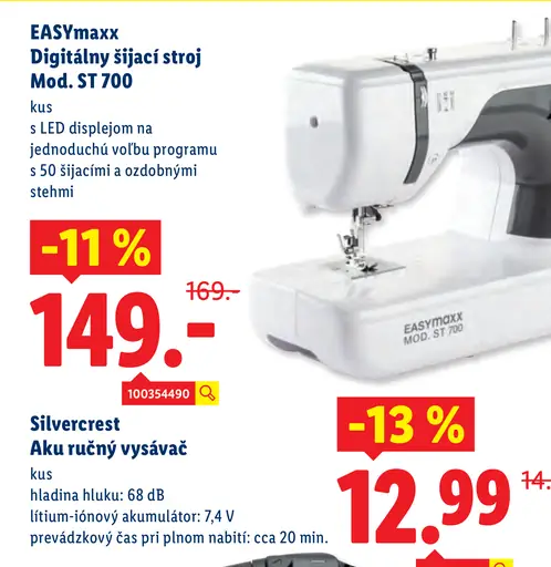 EASYmaxx Digitálny šijací stroj Mod. ST700