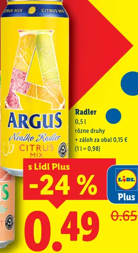 Argus Radler plechovka