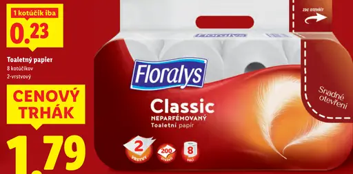 Florays Classic neparfémovaný toaletný papier