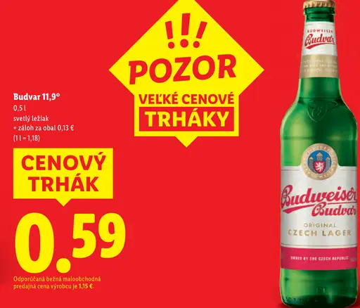 Budvar svetlý ležiak