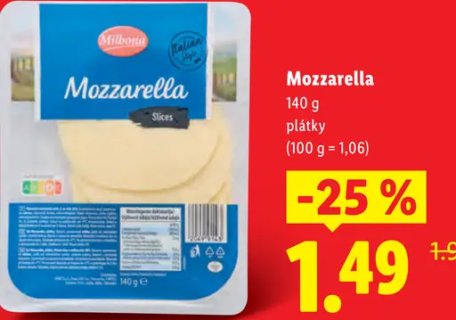 Milbona Mozzarella strúhaná