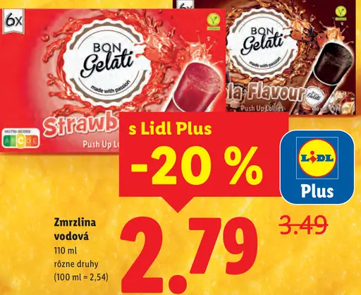 Bon Gelati Vodová zmrzlina