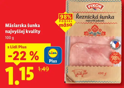 Pikok Mäsiarska šunka najvyššej kvality