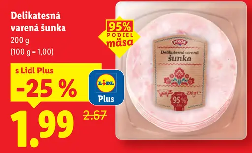 Pikok Delikatesná varená šunka