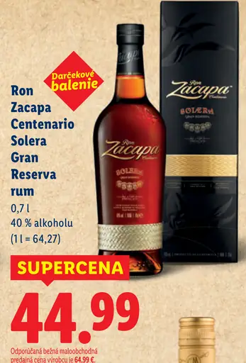 Ron Zacapa Centenario Solera Gran Reserva rum