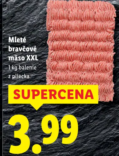 Mleté bravčové mäso XXL