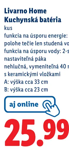 Livarno Home Kuchynská batéria
