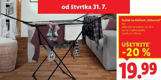 Sušiak na bielizeň „Universal“