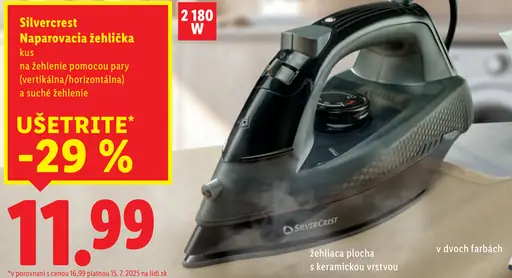 SilverCrest Naparovacia žehlička