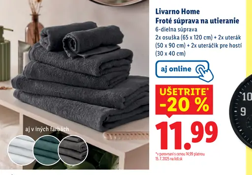 Livarna Home Froté súprava na utieranie