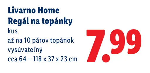 Livarno Home Regál na topánky