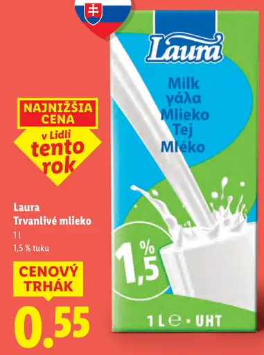 Laura trvanlivé mlieko