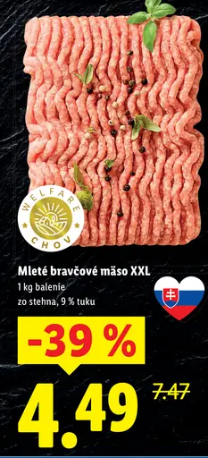 Mleté bravčové mäso XXL
