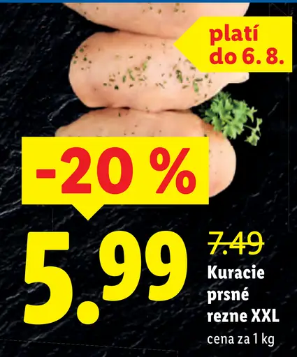 Kuracie prsné rezne XXL