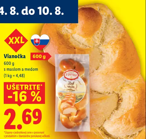 Vianočka s maslom a medom
