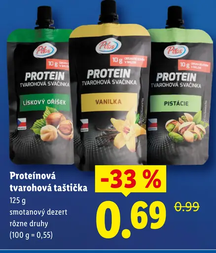 Pilos Proteínová tvarohová taštička pistácie