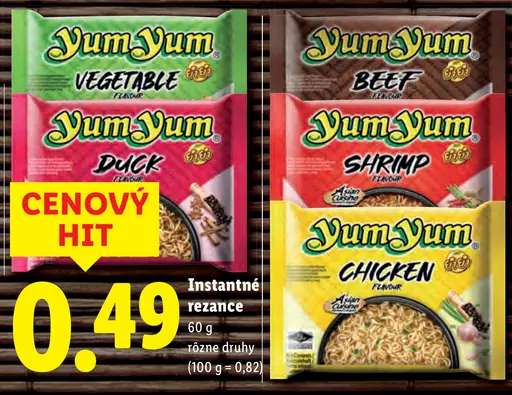 Yum Yum Instantné rezance