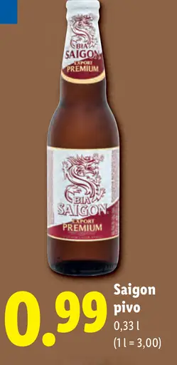 Saigon pivo plechovka
