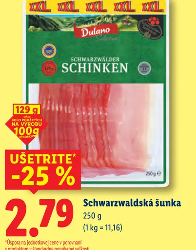Dulano Schwarzwaldská šunka