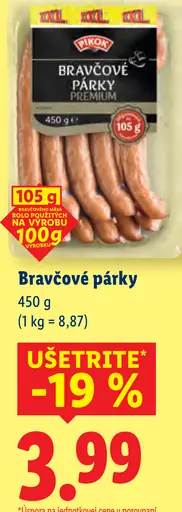Pikok Premium Bravčové párky