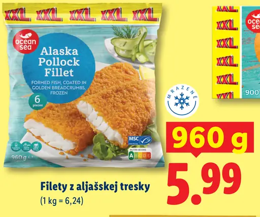 Ocean Sea Filety z aljašskej tresky obalované