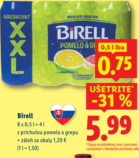 Birell pomelo & grep