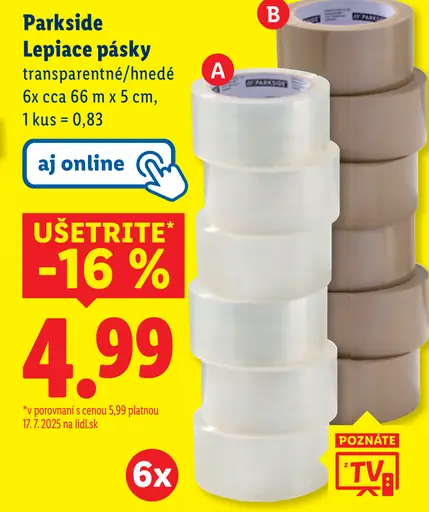 Parkside lepiace pásky