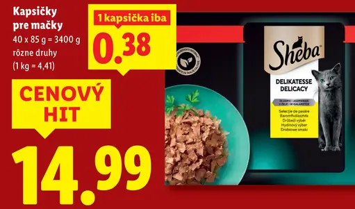 Sheba kapsičky pre mačky