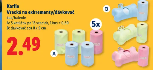 Karlie Vrecká na exkrementy/dávkovač