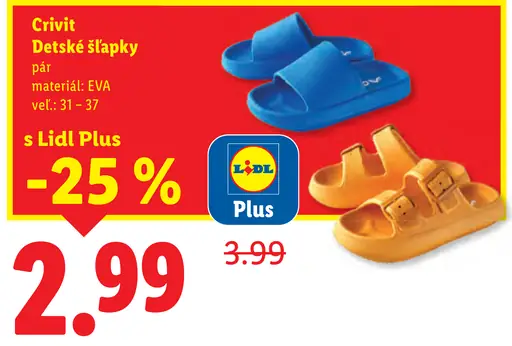Crivit Detské šľapky