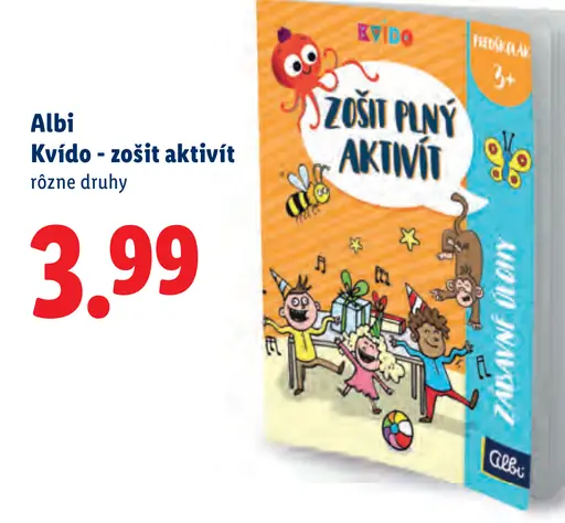 Albi Kvído – zošit aktivít