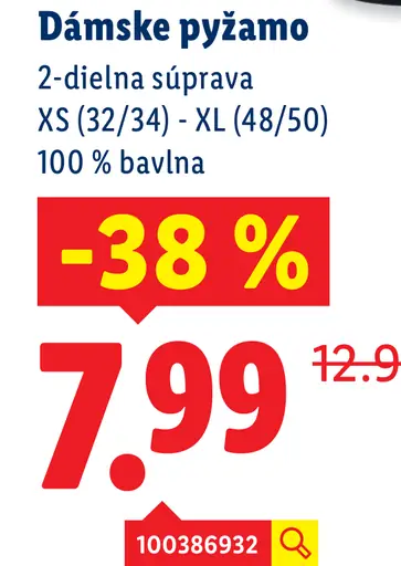 Esmara Dámske pyžamo