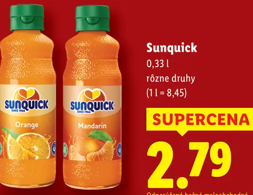 Sunquick rôzne druhy