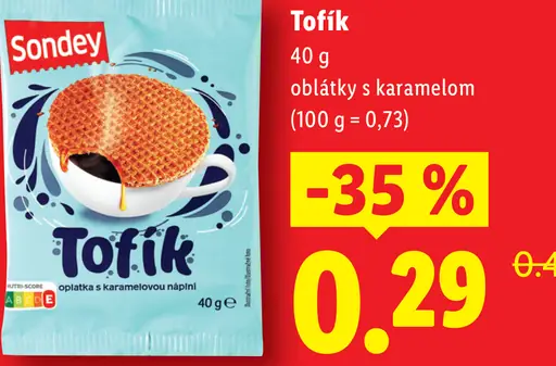 Sondey Tofík oblátky s karamelom