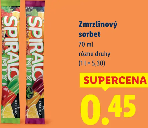 Zmrzlinový sorbet
