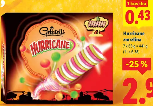 Gelatelli Hurricane zmrzlina