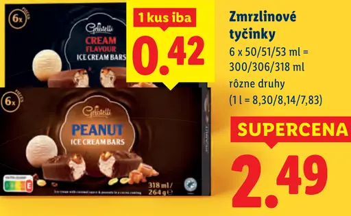 Gelatelli zmrzlinové tyčinky