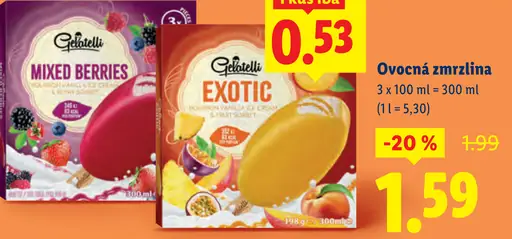 Gelatelli Ovocná zmrzlina