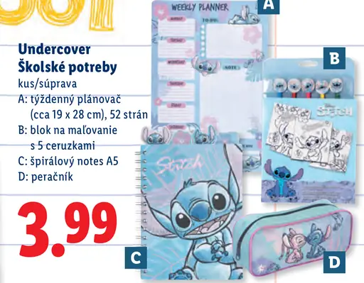Undercover Školské potreby