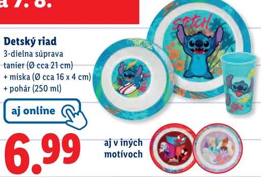 Detský riad 3-dielna súprava