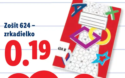 Zošit 624 linajkový zrkadielko