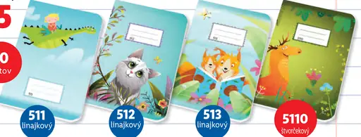 Zošit linajkový A5 20 listov