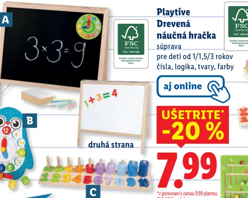 Playtive Drevená náučná hra
