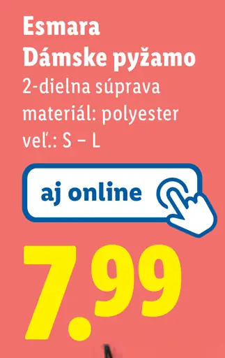 Esmara Dámske pyžamo