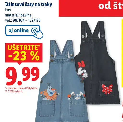 Džínsové šaty na traky