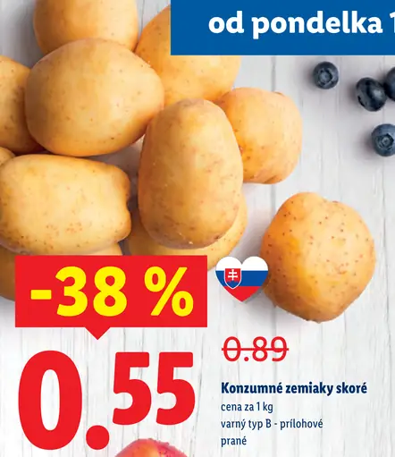 Konzumné zemiaky skoré