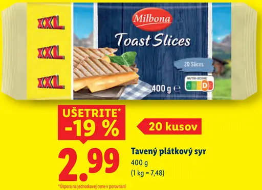 Milbona Tavený syr