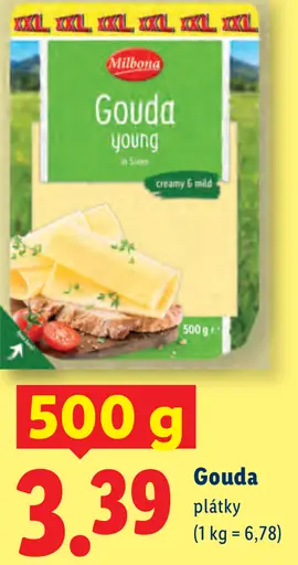 Milbona Gouda bloček