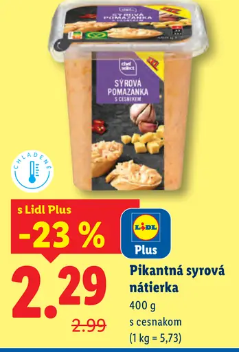 Pikantná syrová nátierka s cesnakom