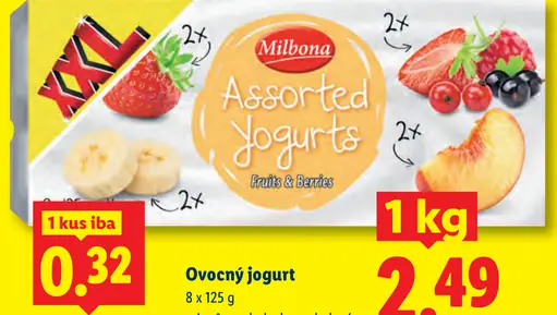 Milbona Ovocný jogurt